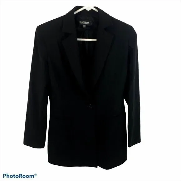 Ladies Emanuel Ungaro Black Single Button‎ Blazer 2